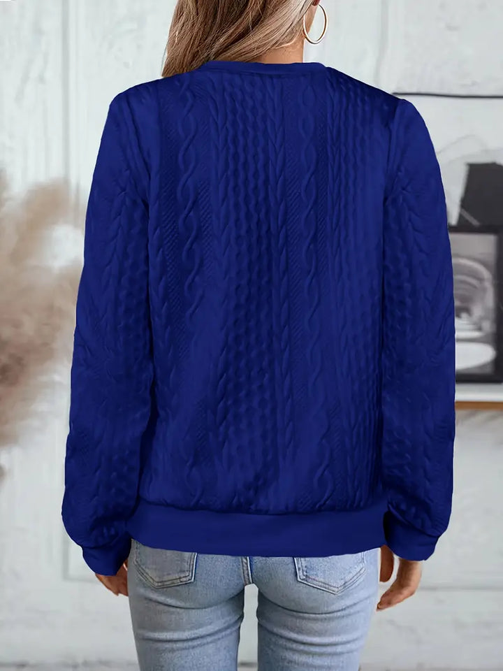 Ava | Textured Zip-Up Bomber Jacket