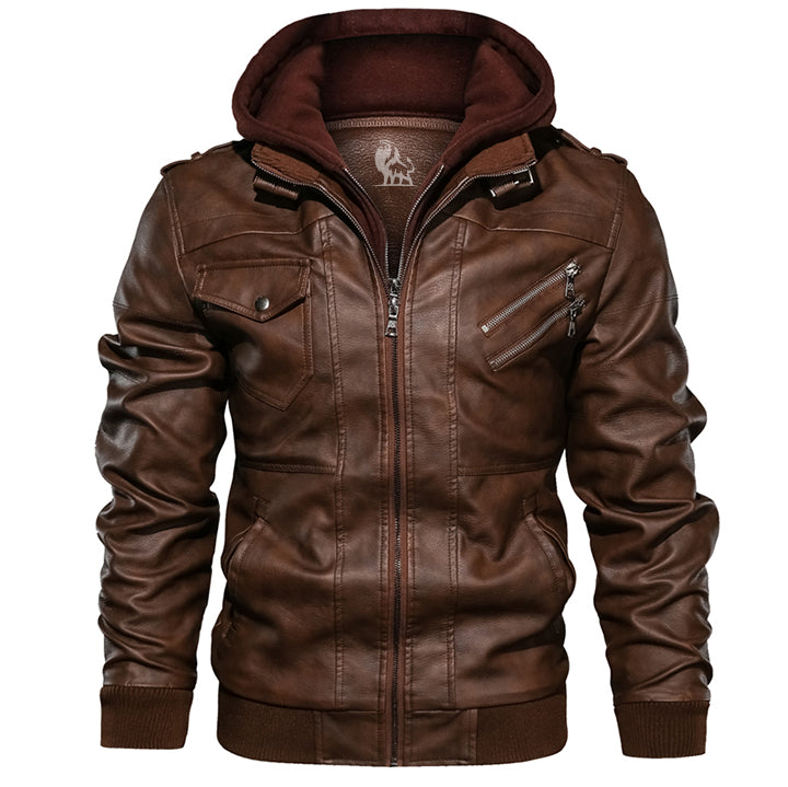 Sal | Hooded Leather Jacket
