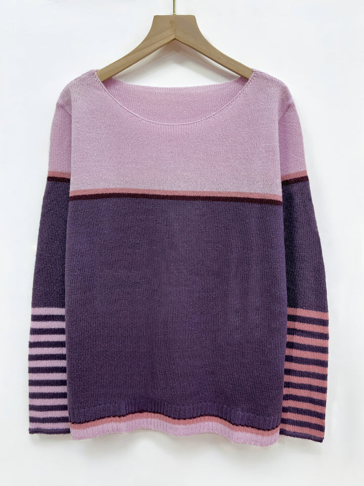 Julie | Striped Wide Neck Sweater
