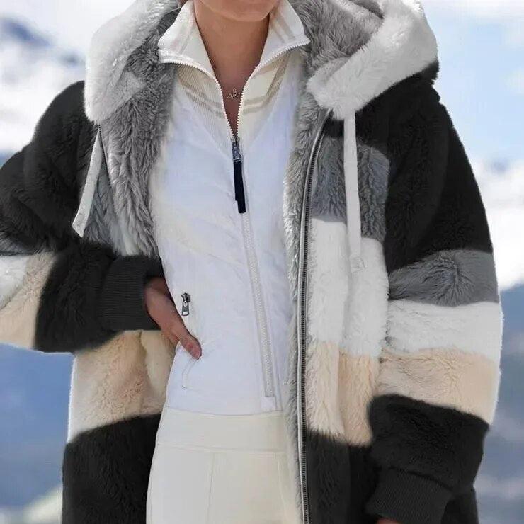 Vivian | Winter Jacket with Hood and Zipper