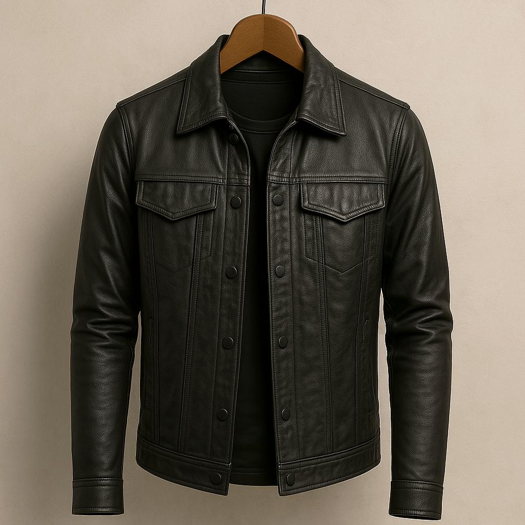 Jordan | Premium Leather Jacket in Motorcycle Style