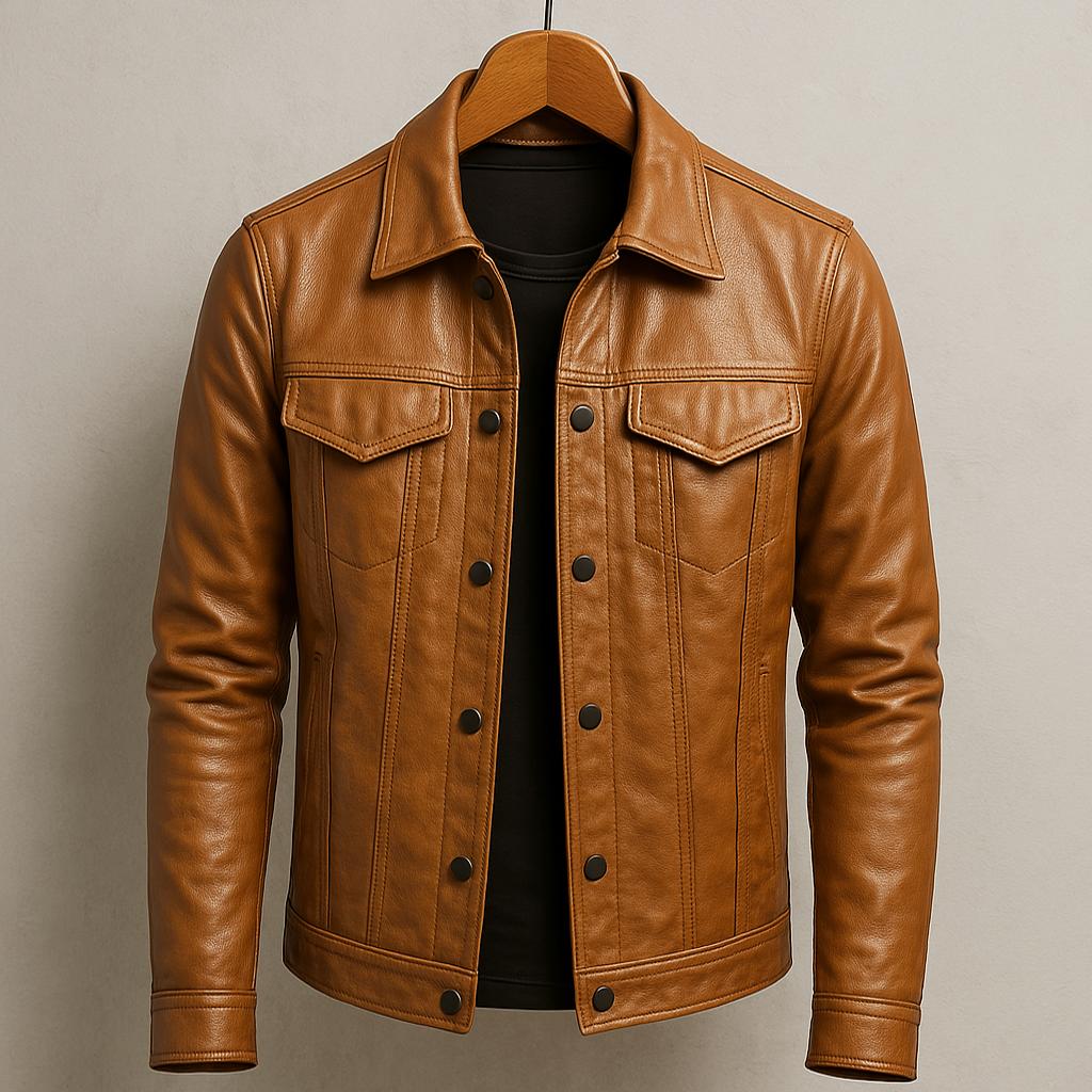 Jordan | Premium Leather Jacket in Motorcycle Style