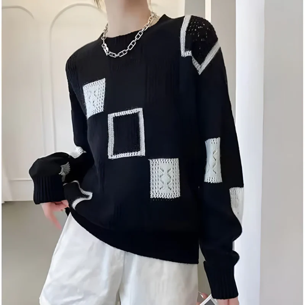 Billy | Chic Geometric Pattern Sweater