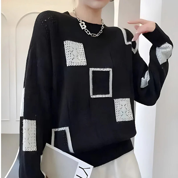 Billy | Chic Geometric Pattern Sweater