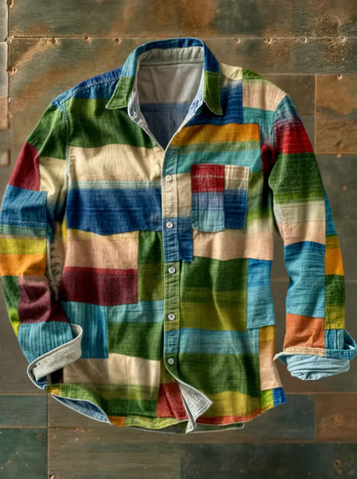 Leo | Premium Patchwork Shirt – Unique Style & Comfortable Fit