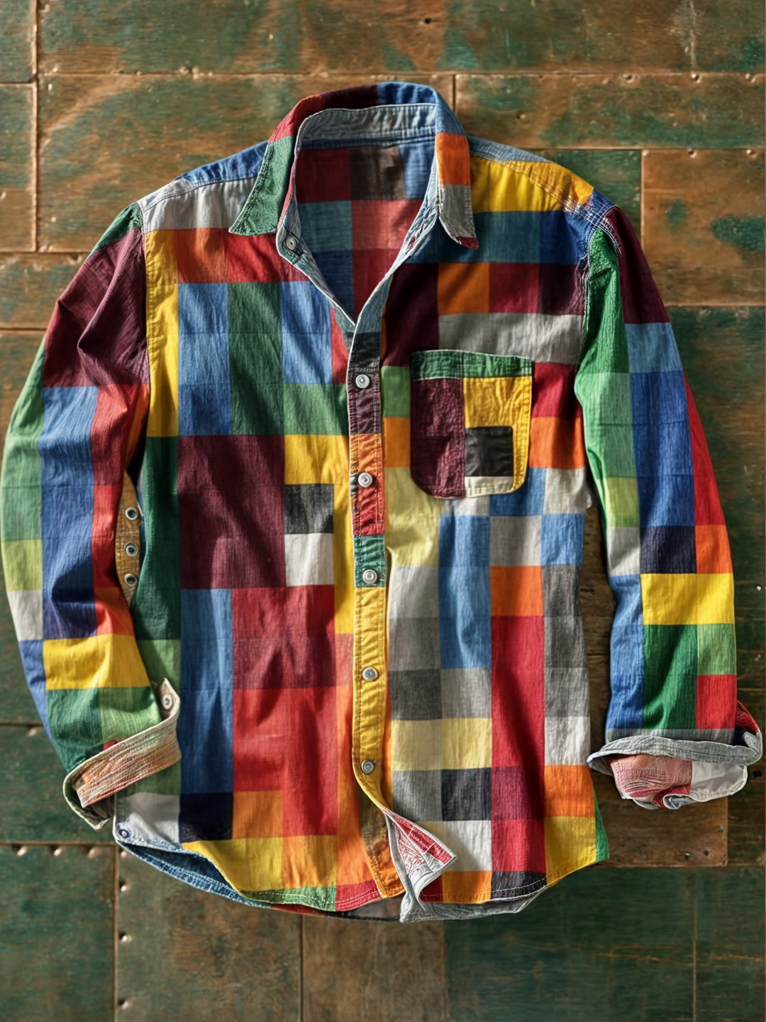Leo | Premium Patchwork Shirt – Unique Style & Comfortable Fit
