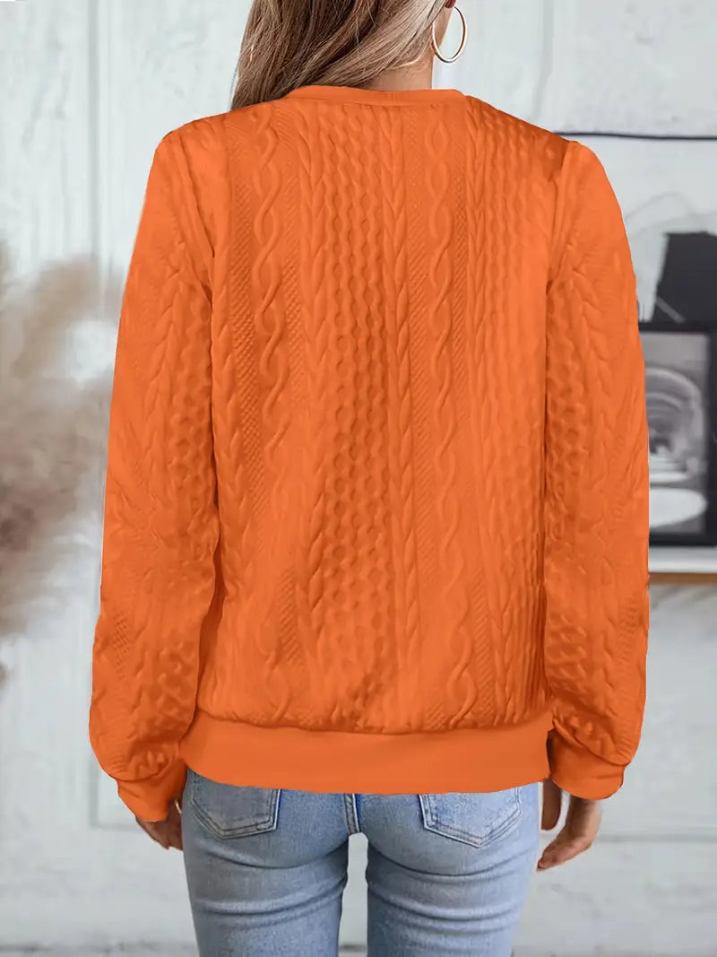 Ava | Textured Zip-Up Bomber Jacket