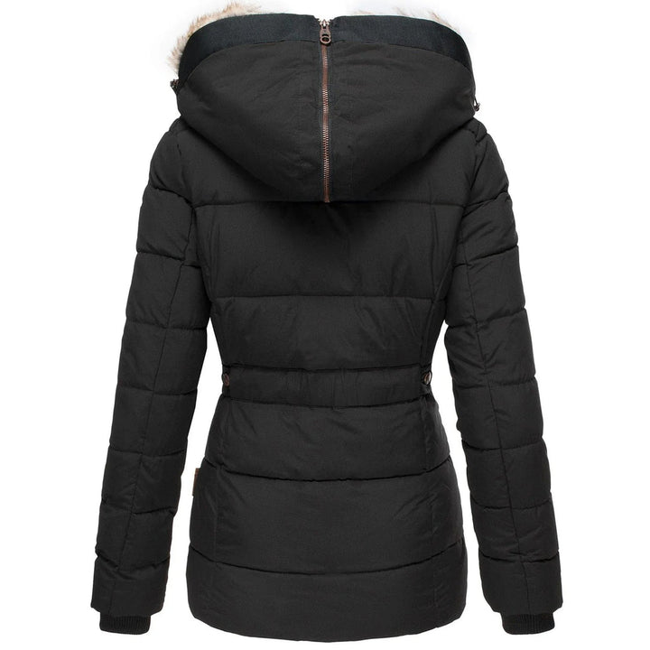 Dianne I Puffer Jacket with Hood and Slim Fit Design