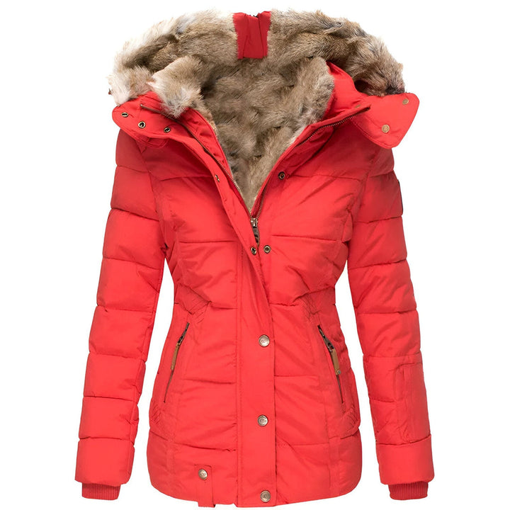 Dianne I Puffer Jacket with Hood and Slim Fit Design