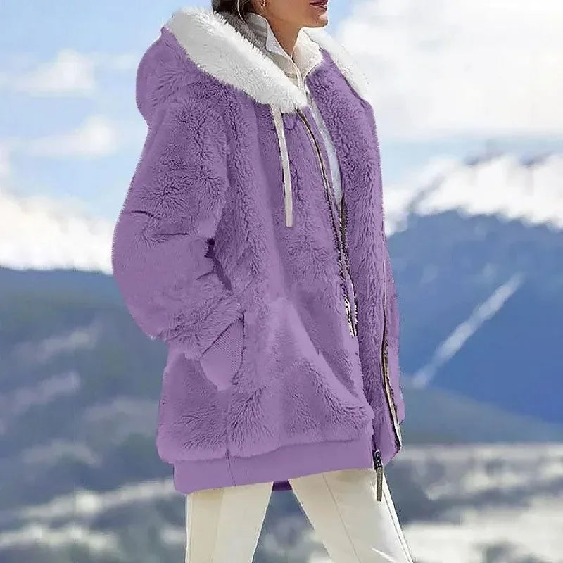 Vivian | Winter Jacket with Hood and Zipper