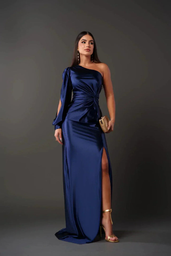 Camila | One-shoulder satin dress