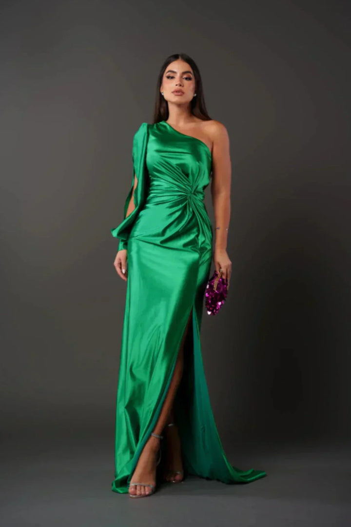 Camila | One-shoulder satin dress