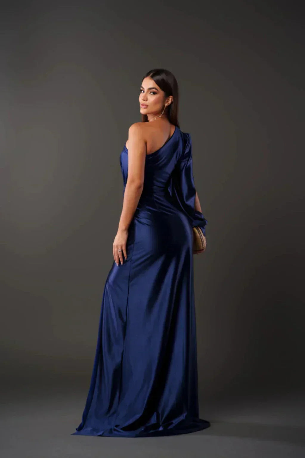 Camila | One-shoulder satin dress