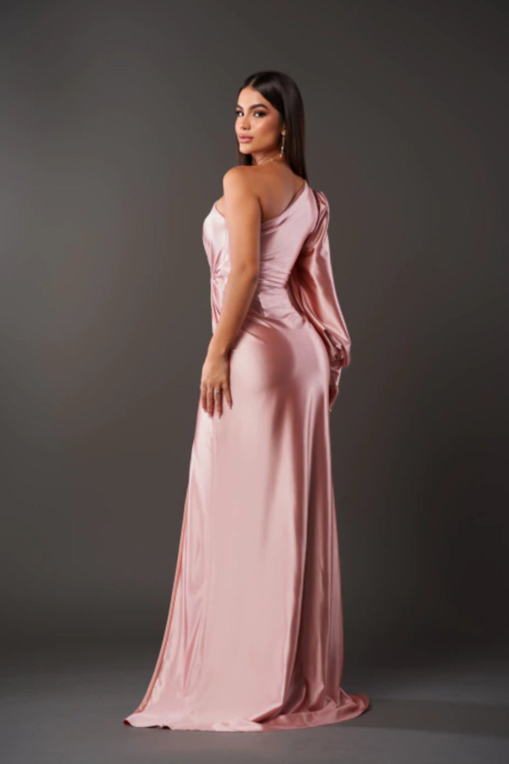 Camila | One-shoulder satin dress