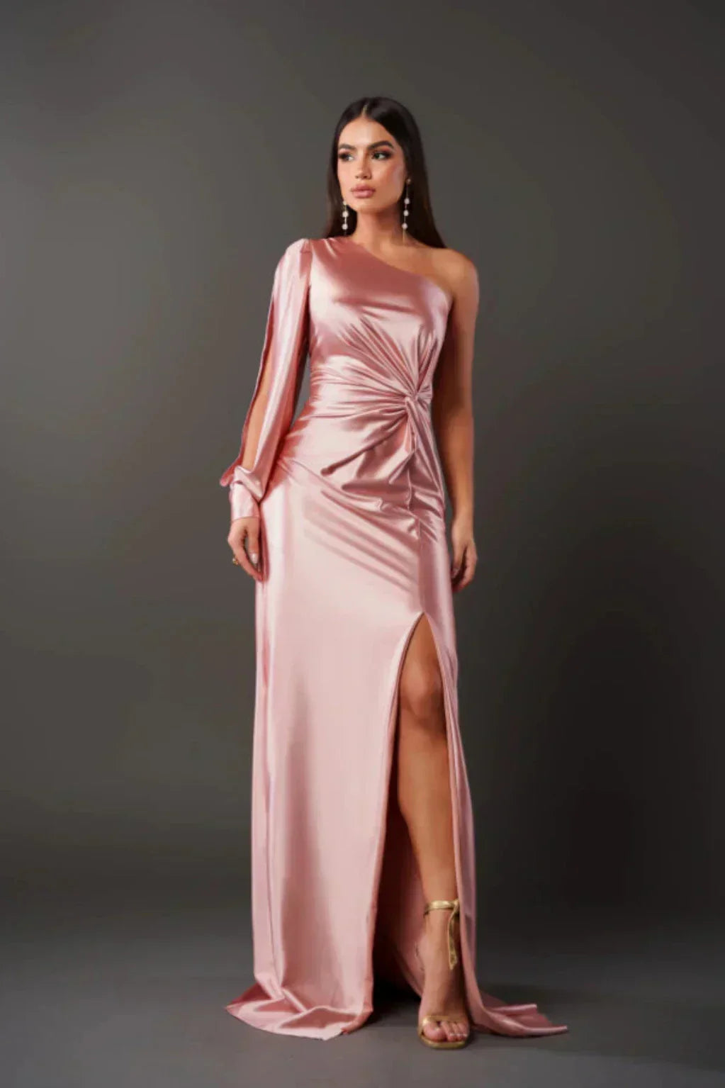 Camila | One-shoulder satin dress