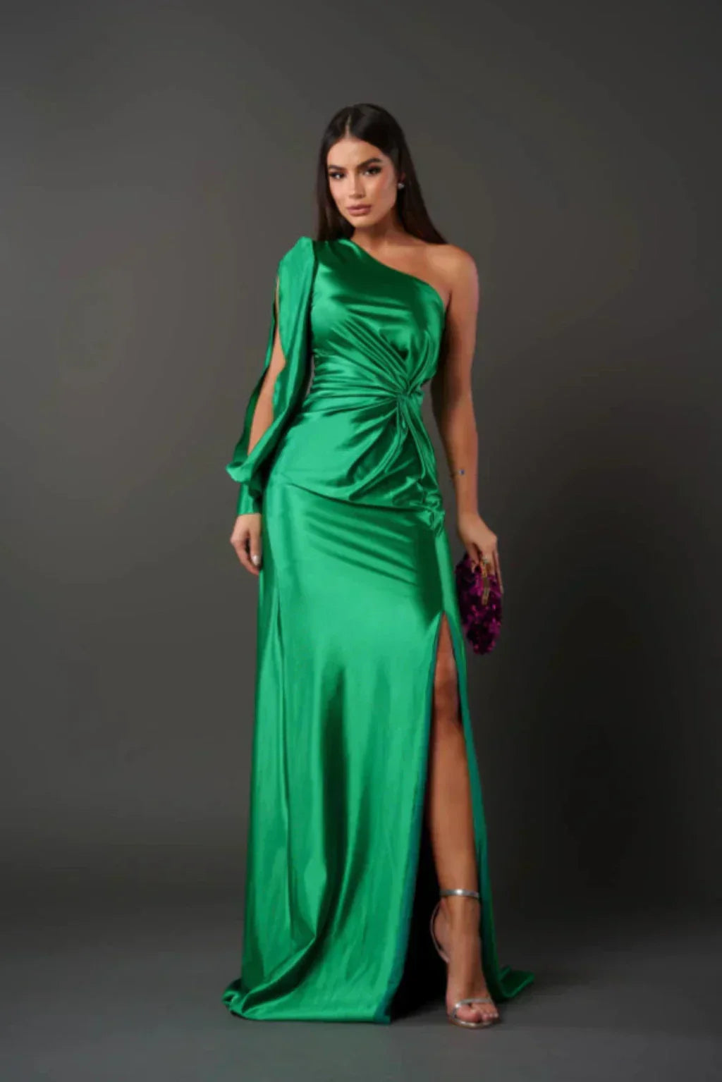 Camila | One-shoulder satin dress