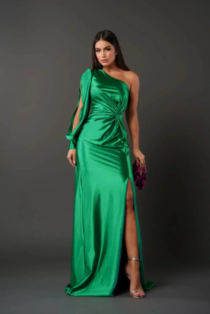 Camila | One-shoulder satin dress