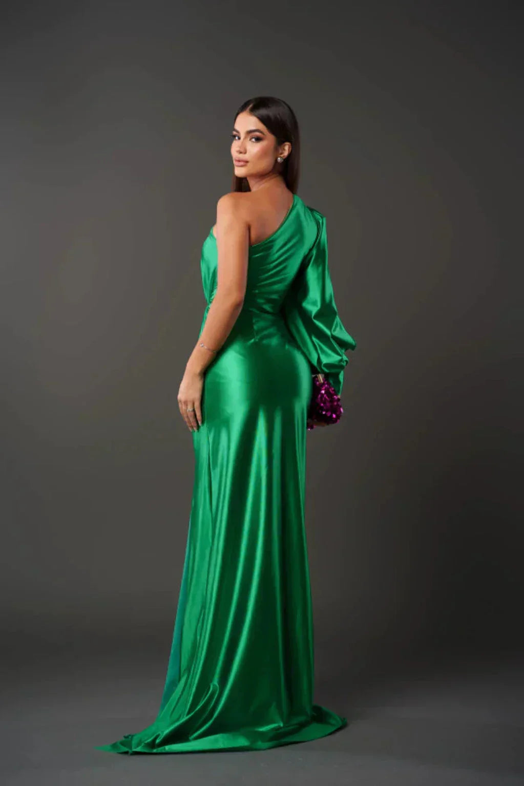 Camila | One-shoulder satin dress