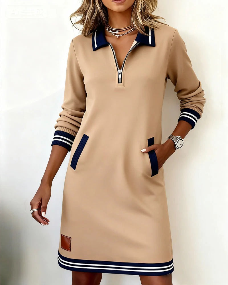 Olivia | Chic Long Sleeve Cotton Dress