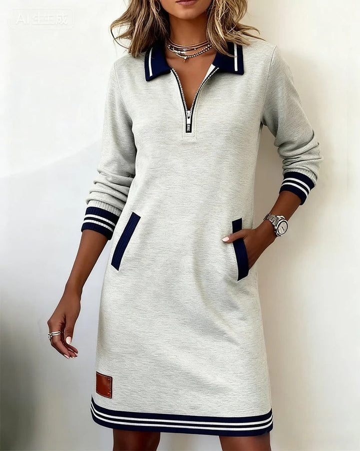 Olivia | Chic Long Sleeve Cotton Dress