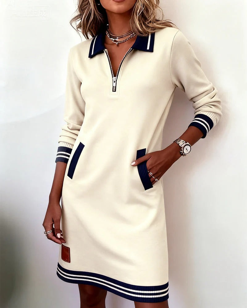 Olivia | Chic Long Sleeve Cotton Dress
