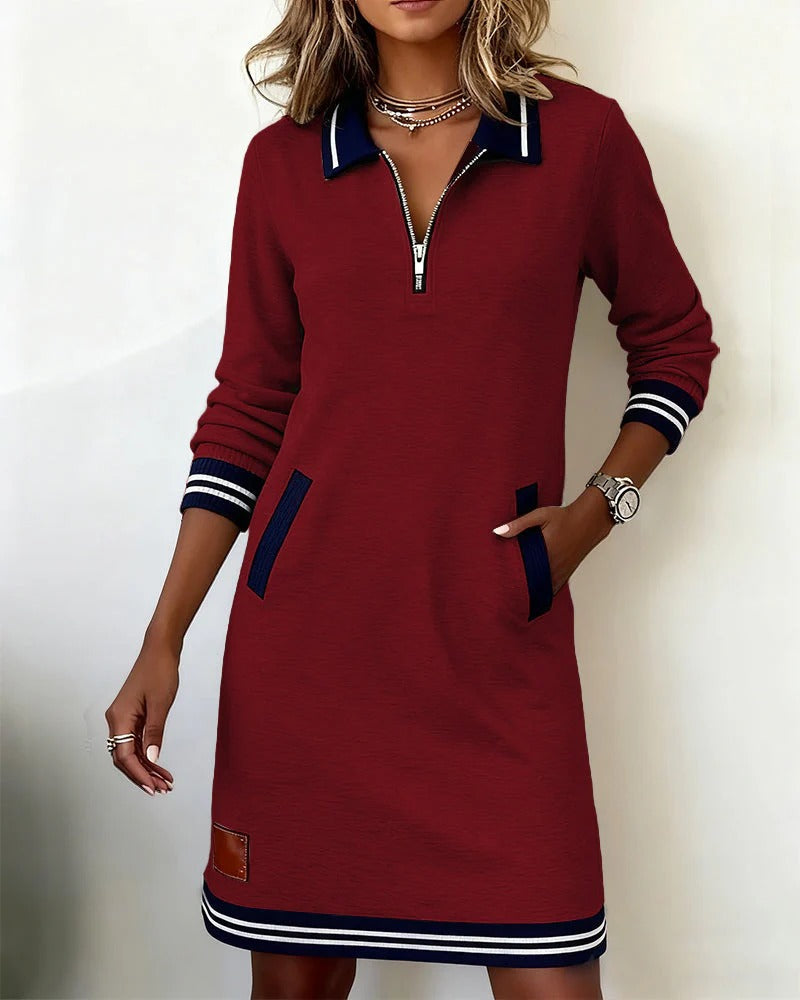 Olivia | Chic Long Sleeve Cotton Dress