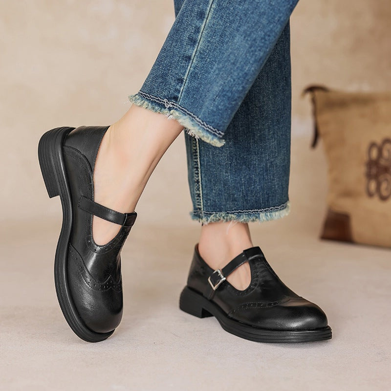 Zoe | Leather Mary Janes