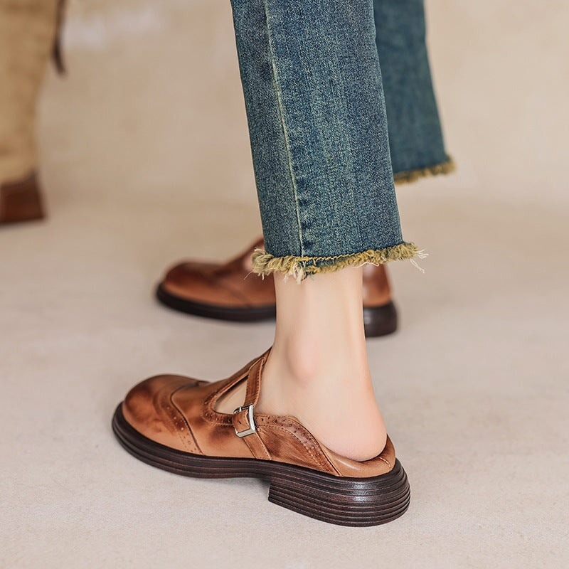 Zoe | Leather Mary Janes