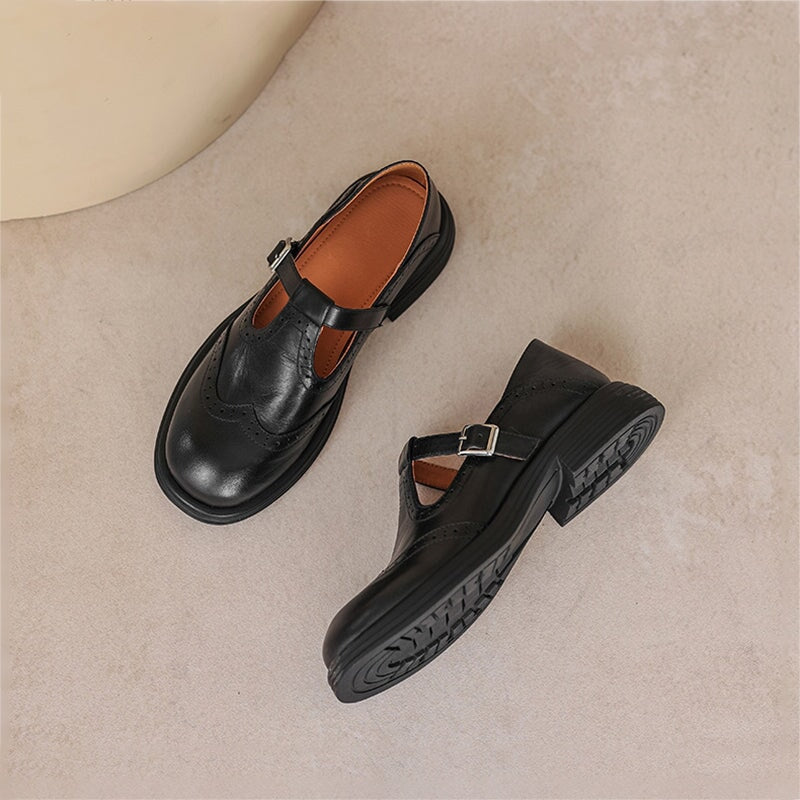 Zoe | Leather Mary Janes