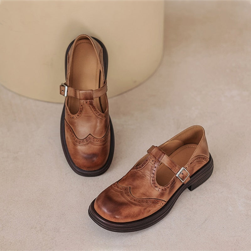 Zoe | Leather Mary Janes