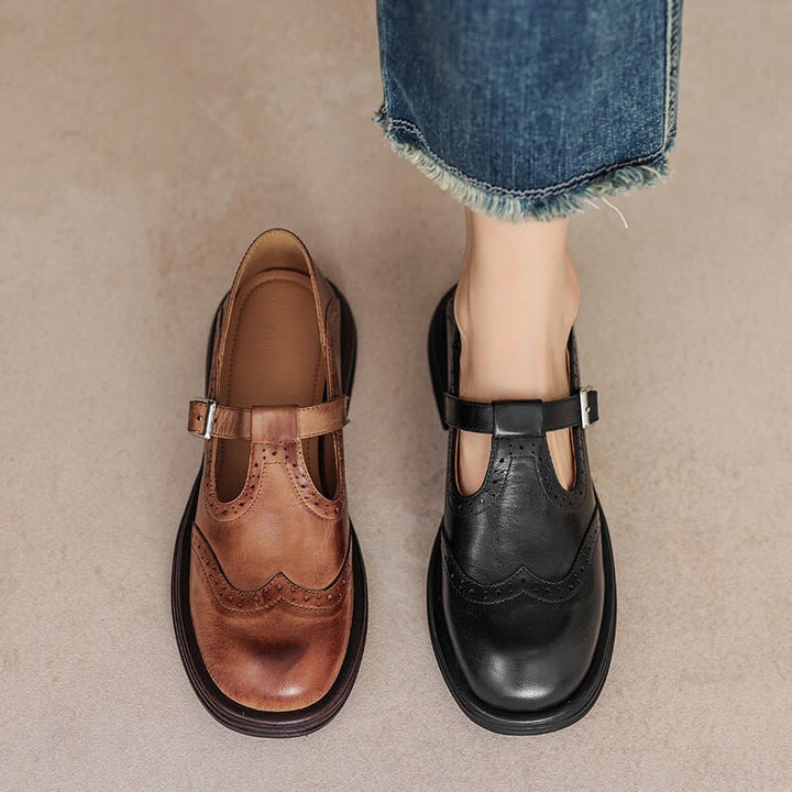 Zoe | Leather Mary Janes