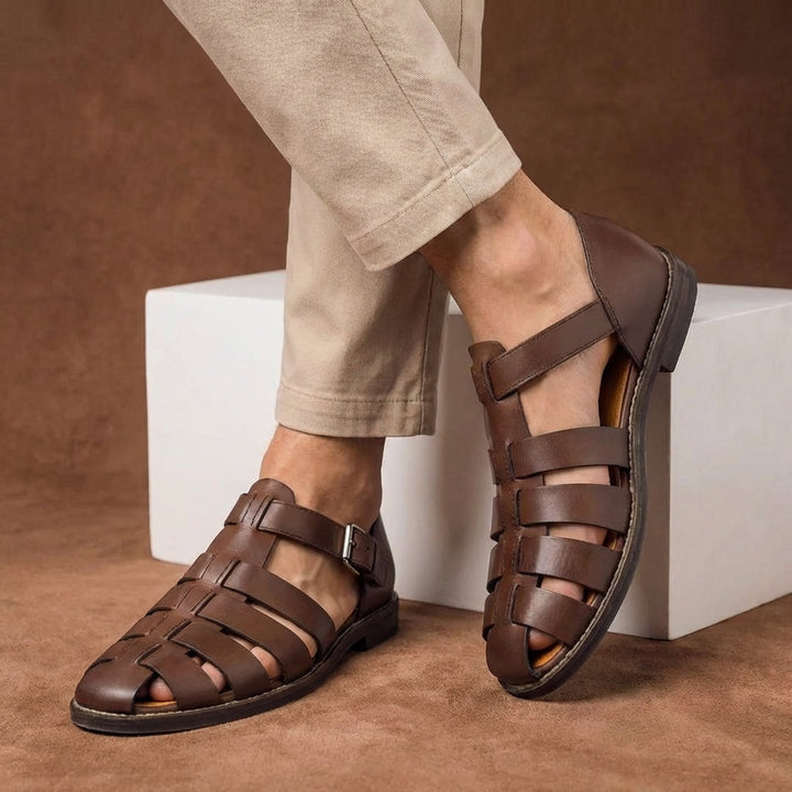 Elton | Closed-Toe Buckle Strap Fisherman Sandals