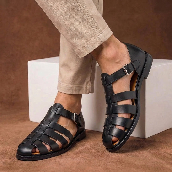 Elton | Closed-Toe Buckle Strap Fisherman Sandals