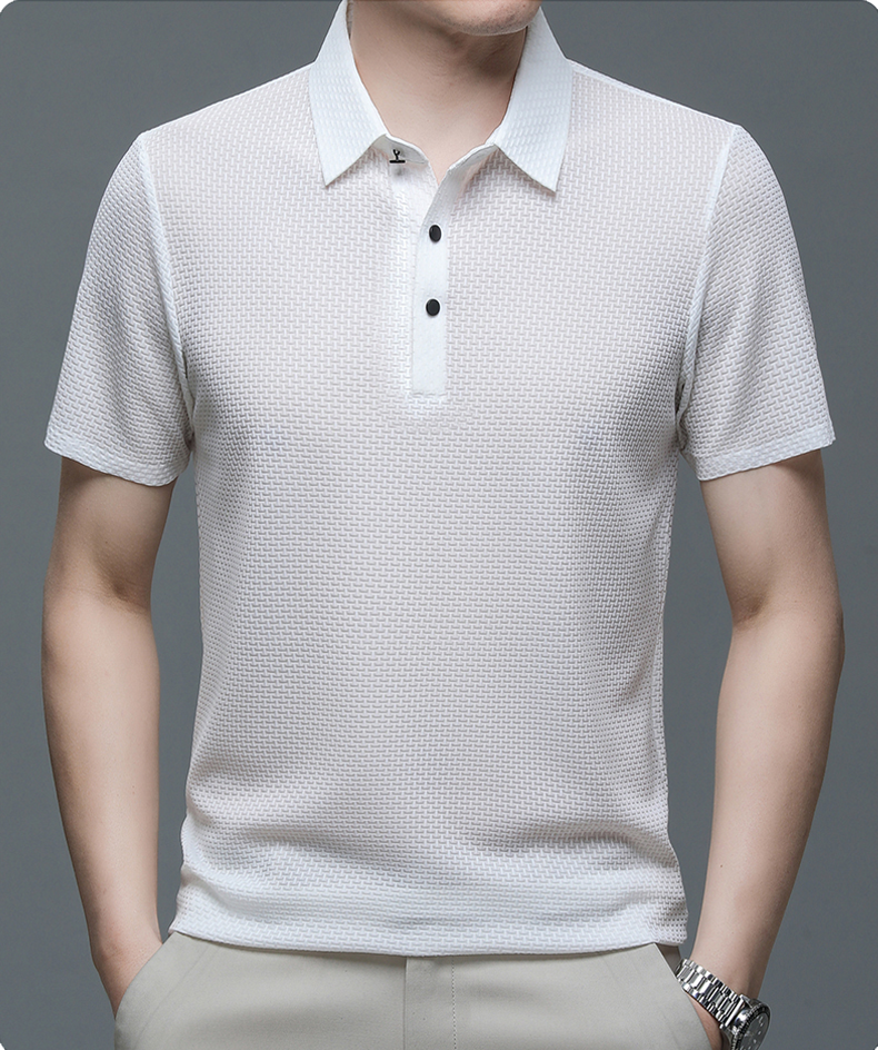 David | Stylish Textured Polo Shirt for Men