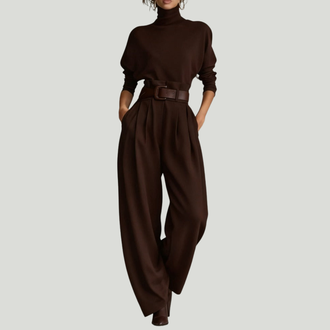 Juliet | Turtleneck & Straight Leg Pants Set