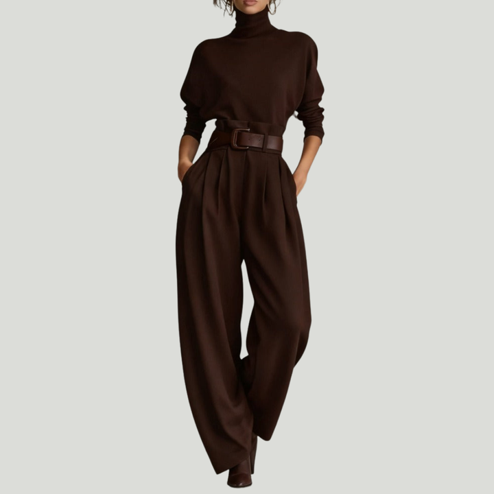 Juliet | Turtleneck & Straight Leg Pants Set